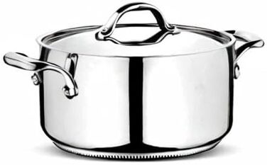 Каструля Lagostina Accademia Lagofusion з нержавіючої сталі, 16 см, з двома ручками та кришкою