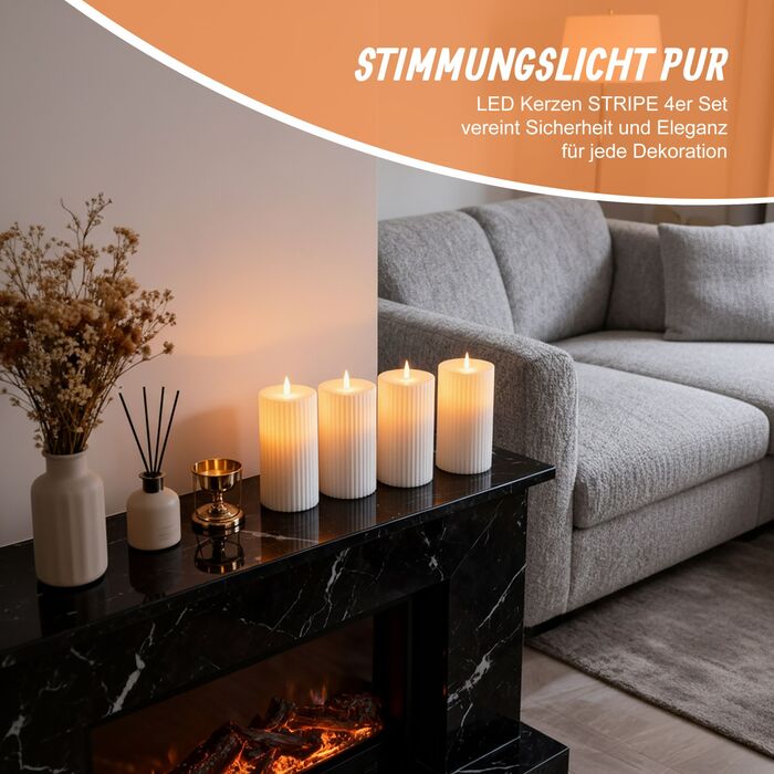 Набір з 4 LED-свічок Relaxdays