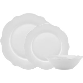 Набір посуду Karaca Daisy, 12 предметів, білий (на 4 персони)