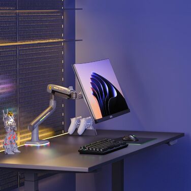 Кріплення для монітора NB Ergonomic для широких моніторів до 60 дюймів, RGB, навантаження до 20 кг, VESA 75/100 (Lake Blue)