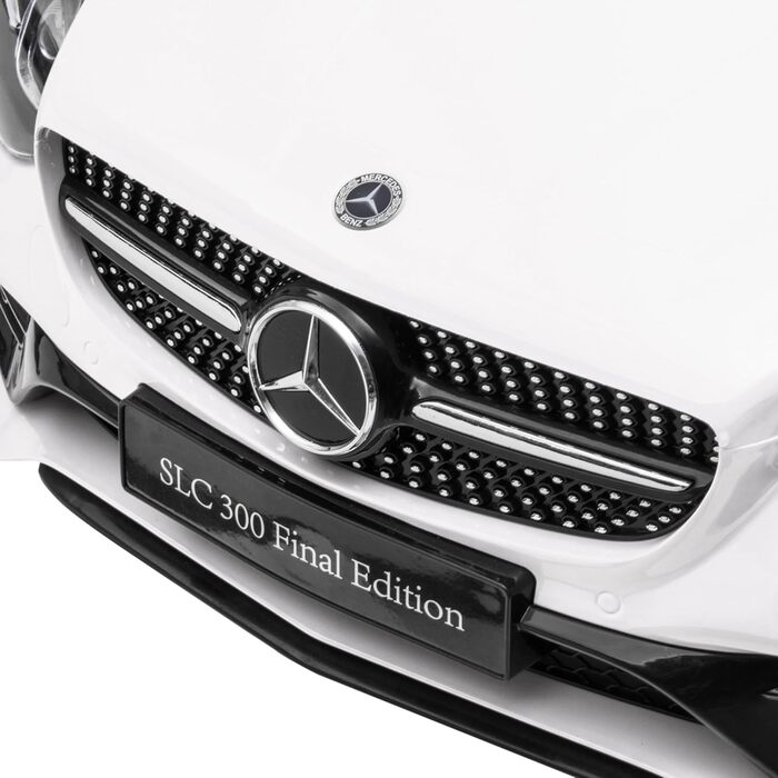 Дитячий електромобіль Mercedes SLC 300 AIYAPLAY 12V з пультом, LED-фарами, ременем безпеки, звуком, для дітей від 3 років, білий