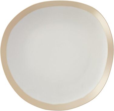 Керамограніт Karaca Fika, набір посуду ручної роботи з 16 предметів, унікальний дизайн, комбінована сервіровка для круглих та гарнірів, білий фарфоровий посуд, для повсякденного та спеціального використання.