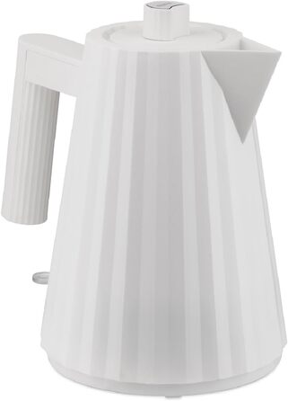 Електричний чайник Alessi Plissé MDL06/1WUK - 1 літр, білий, 2400W, з термопластичного матеріалу, штекер UK, 100 cl