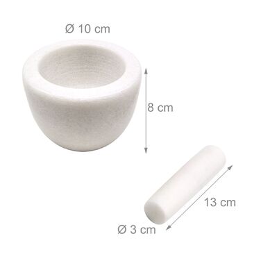 Relaxdays - Млинок для спецій з пестиком з мармуру