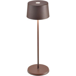 Zafferano Olivia Pro: Портативна LED-лампа з торшером, регулювання яскравості, 2200-3000K, Corten, для дому та саду
