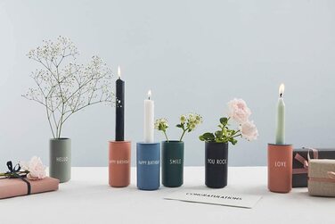 Улюблена Ваза Design Letters, любов-декоративна ваза з різними функціями в модних кольорах, аксесуари продаються окремо, можна мити в посудомийній машині, Висота 11 см x діаметр 5,5 см. (Бузок)