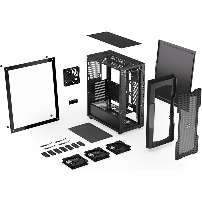 Комп'ютерний корпус ENDORFY Regnum 400 Air, 4x120 мм PWM вентилятори, скляна бічна панель, просторий, високий повітряний потік