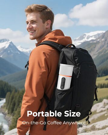 Портативна кавомашина для еспресо COTGCO 20 bar з акумулятором 13500mAh | Сумісна з Nespresso капсулами | Для кемпінгу, авто, офісу