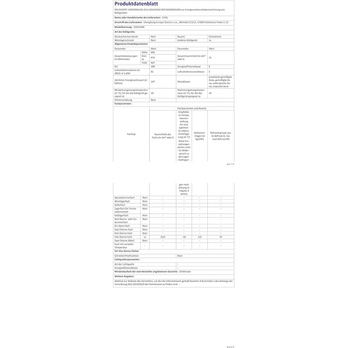 Міні-холодильник CHIQ 46 л з регулюванням температури, тихий (39 дБ), для офісу, кемпінгу, спальні, готелю, чорний