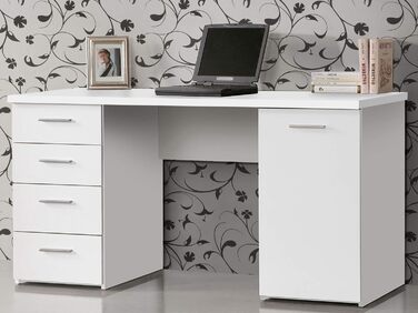 Письмовий стіл Офісний стіл Комп'ютерний стіл Робочий стіл Стіл для ноутбука Офісні меблі Balu I Білий матовий