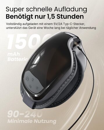RENPHO Eyeris Масажер для очей з підігрівом, Bluetooth та повітряним тиском – для зняття втоми очей, сухості та головного болю