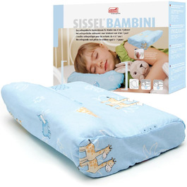 Ортопедична подушка для дітей Sissel® Soft Bambini | 4-7 років | Ергономічна підтримка шиї | Віскоеластична піна | Зручна для подорожей | 37x25 см