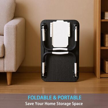 Стіл для ноутбука в ліжко, стіл-підставка для ноутбука, для роботи, home office, чорний 48x30 см