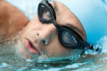 Окуляри для плавання преміум-класу Cressi для дорослих, універсальні чорні / з прозорими лінзами