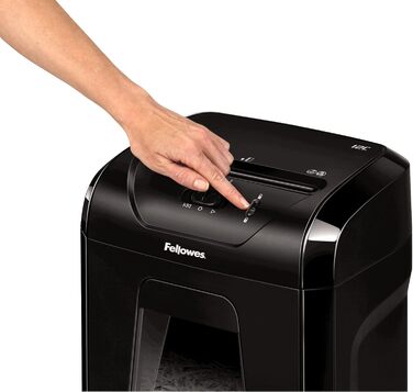 Fellowes знищувач паперу Powershred FS-12C: 12 листів, перехресний шредер, 19 л контейнер, для офісу та дому, знищення кредитних карт, білий