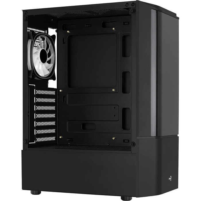 Комп'ютерний корпус ATX AeroCool Quantum v2 RGB із скляними панелями, чорний