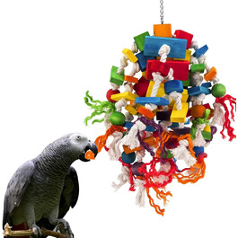 Іграшка-гризунець MQUPIN для великих папуг (кольорова)
