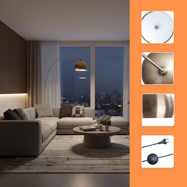 Relaxdays: Арка-настільна лампа з металу