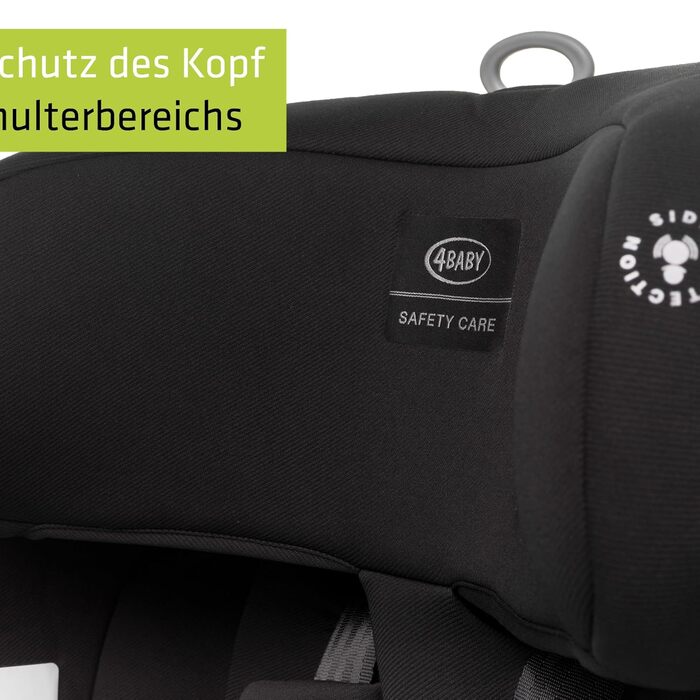 Автокрісло 4BABY Go-Fix I-Size (76-150 см) з Isofix, чорне