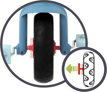Триколісний велосипед Smoby Be Move з батьківською ручкою, ременем безпеки, металевим каркасом та педальним механізмом для дітей від 15 місяців (Блакитний)