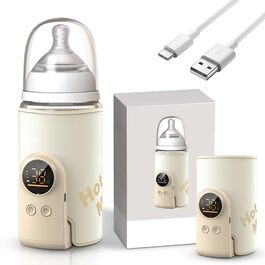 Портативний підігрівач для пляшечок Baby: LCD-дисплей, 6 температурних режимів, швидкий нагрів, для дому та подорожей