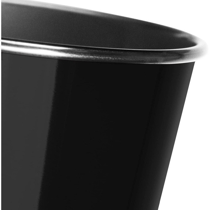 Чашка для пиття з нержавіючої сталі-високоякісна чашка для кемпінгу з нержавіючої сталі об'ємом 250 мл-Дорожня кружка, стійка до руйнування і не містить бісфенолу А (03 шт. - чорний), 6 шт.
