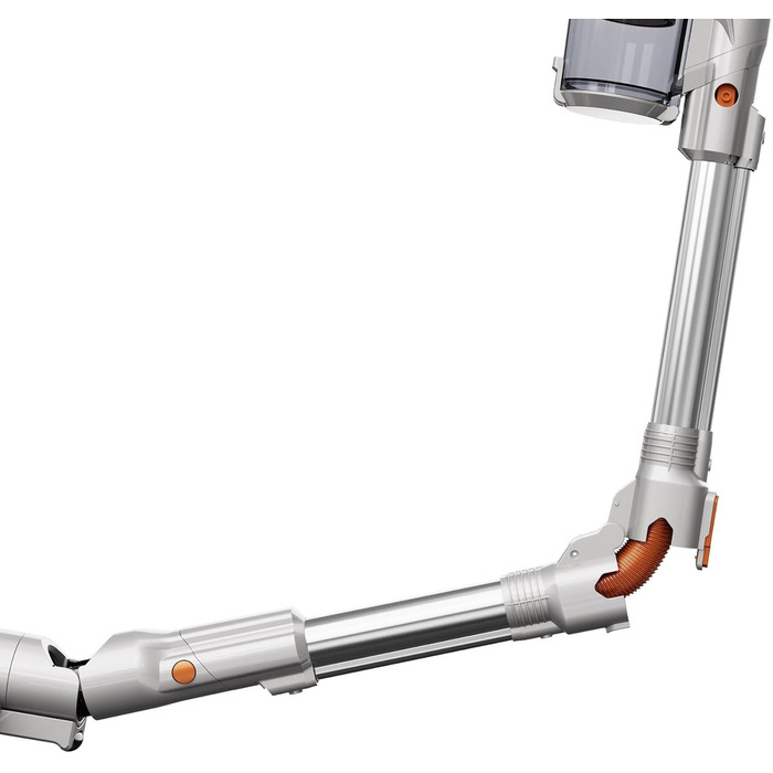 Турботріонік StormStick: Вертикальний пилосос 120 Вт з фільтром MIF, 5 м кабелем, 11 кПа, циклонна технологія (сріблястий)