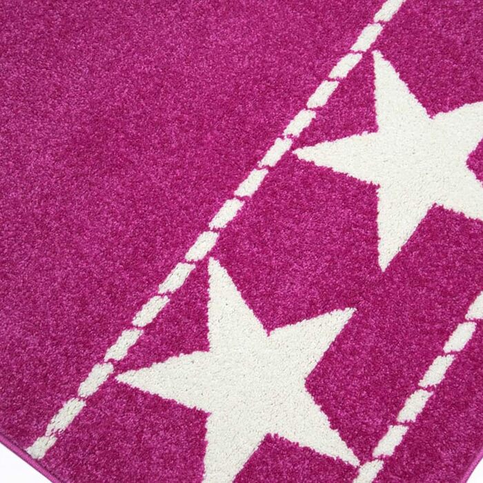Дитячий килимок Ігровий килимок Дитячий килимок Зірка рожевий кремовий Розмір (80 х 150 см)