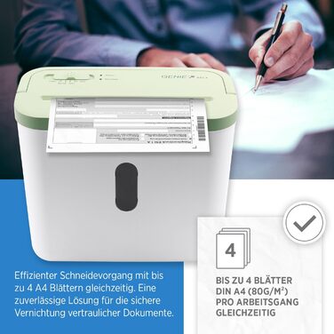 Шредер Genie 440 X II P4: актовий, з автоматичним стартом, 9л, для дому та офісу, зелений