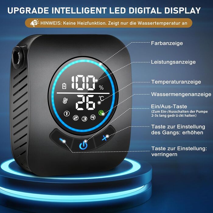 Портативна кемпінгова душ з 20л відром, акумулятор 8000mAh, набір для душу намету, пляжу, саду, миття авто