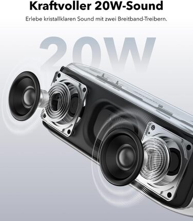Soundcore Select 2S: Портативна Bluetooth-колонка з 20W, BassUp™ та IPX7 захистом (синій)