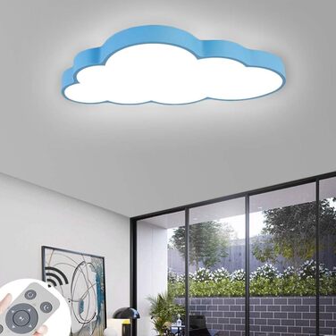 Світлодіодне стельове світло з регулюванням яскравості Хмари Стельова лампа Вітальня Стельова лампа Спальня Кухня Світло Енергозберігаюче світло (з регулюванням яскравості) (Блакитні Хмари-64w), 64W