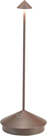 Zafferano Pina - Бездротова LED-лампа для дому та саду з торшетом Corten, сенсорне керування, димер, 2200-3000K, 29 см