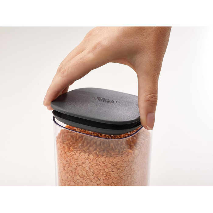 Набір Joseph Joseph з 5 контейнерів для зберігання продуктів у холодильнику, герметичні, сірі, з функціональним тримачем