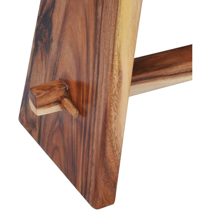 Дзеркальний табурет з масиву акації для ванної кімнати 50x30x45 см, Polyresin