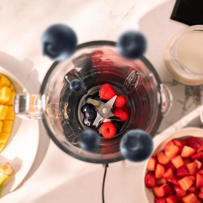 Cecotec Standmixer Power Black Titanium 2500MAX Go - потужний блендер з титановим покриттям, 2500 Вт, 1.8 л, 5 швидкостей, з пляшкою