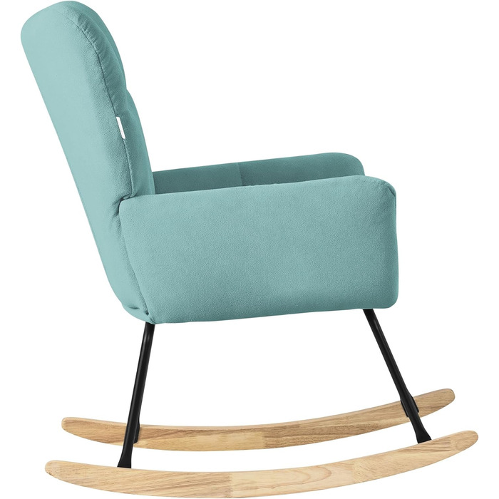 Крісло-гойдалка ML-Design Salbei з оббивкою під фліс, дерев'яні полози, для вітальні/спальні/балкона