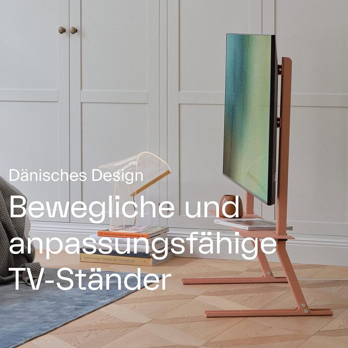 Підставка для телевізора 40-70 дюймів | Стильна підлогова стійка для ТБ | Чорна підставка для телевізора Charcoal