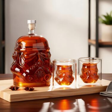 Набір для віскі: декантик, келихи та щітка для чищення. 750 мл