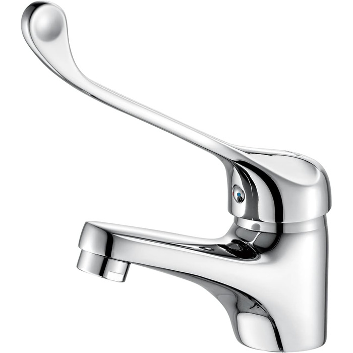 Змішувач для ванної кімнати Ibergrif Bari з медичним грифом, настінний, хром/срібло, висота виливу 45 мм, модель M11053 Modern