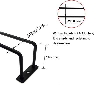 Тримач для келихів RedDreamer, 14 дюймів (2 шт.), чорний, для шафи, кухні, бару, нержавіюча сталь