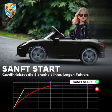 Дитячий електромобіль на акумуляторі, з дистанційним керуванням, музикою, звуком клаксона, USB-роз'ємом, ременем безпеки, для дітей 3-5 років, чорного кольору