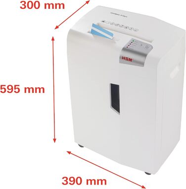 Шредер HSM Shredstar X10: безпечне знищення документів (P-4) для дому та офісу