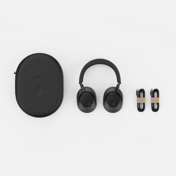 Навушники Cambridge Audio Melomania P100 - Bluetooth, ANC, Hi-Fi звук, відтворення 100 годин, знімний акумулятор, ігровий режим, чохол для перенесення - чорний