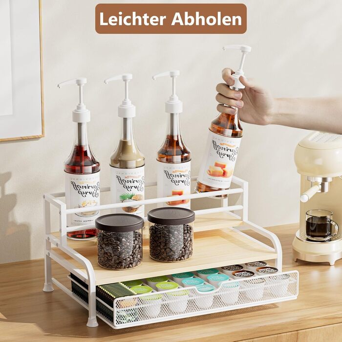 Трирівневий органайзер для капсул кави Dolce Gusto/Nespresso/Cafissimo з шухлядою (35 капсул)