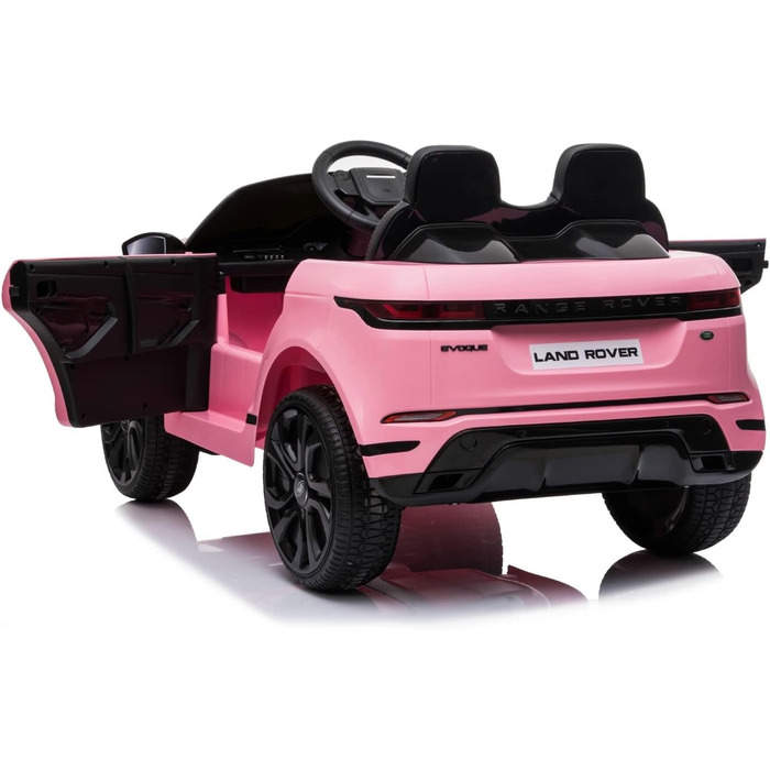 Дитячий електромобіль Range Rover Evoque 12V, ліцензійний, білий/рожевий