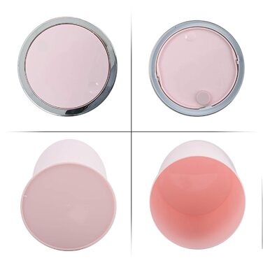Серія MSV для ванної кімнати Aspen Дизайн косметичне відро педальне відро для ванної з поворотною кришкою відро для сміття з поворотною кришкою 6 літрів (ØxH) приблизно 18,5 x 26 см (пастельно-рожевий)