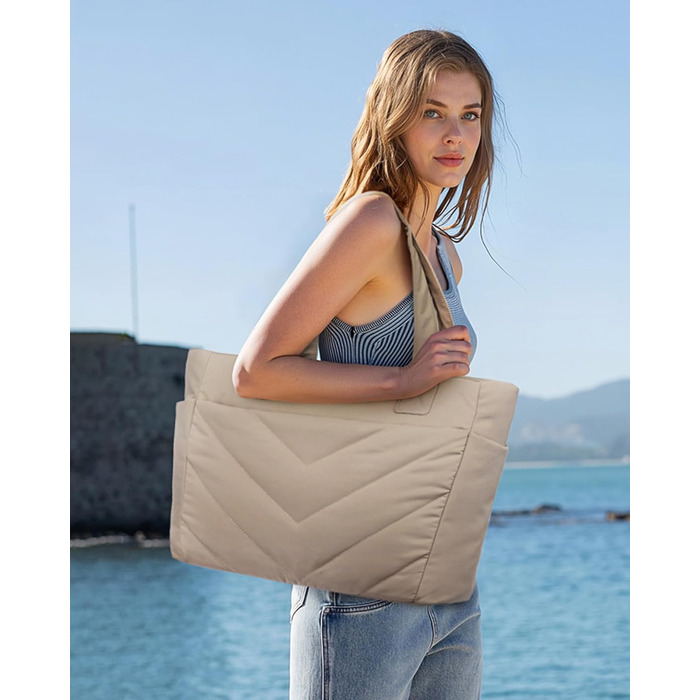 Сумка для ноутбука LOVEVOOK 15.6 дюймів, жіноча, велика, для роботи, навчання, універсальна (Хакі)