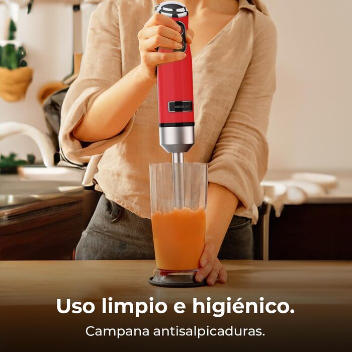 Міксер ручний Cecotec Retro Power 1200MAX, 1200 Вт, 0,5 л, червоний (Vintage)