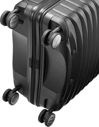 Набір валіз Zelsius 4 шт., чорний колір | Набір валіз з жорстким корпусом, TSA замком, подвійними колесами та внутрішнім роздільником | Валіза ручної поклажі, набір валіз з жорстким корпусом (4 шт.), велика валіза, багаж